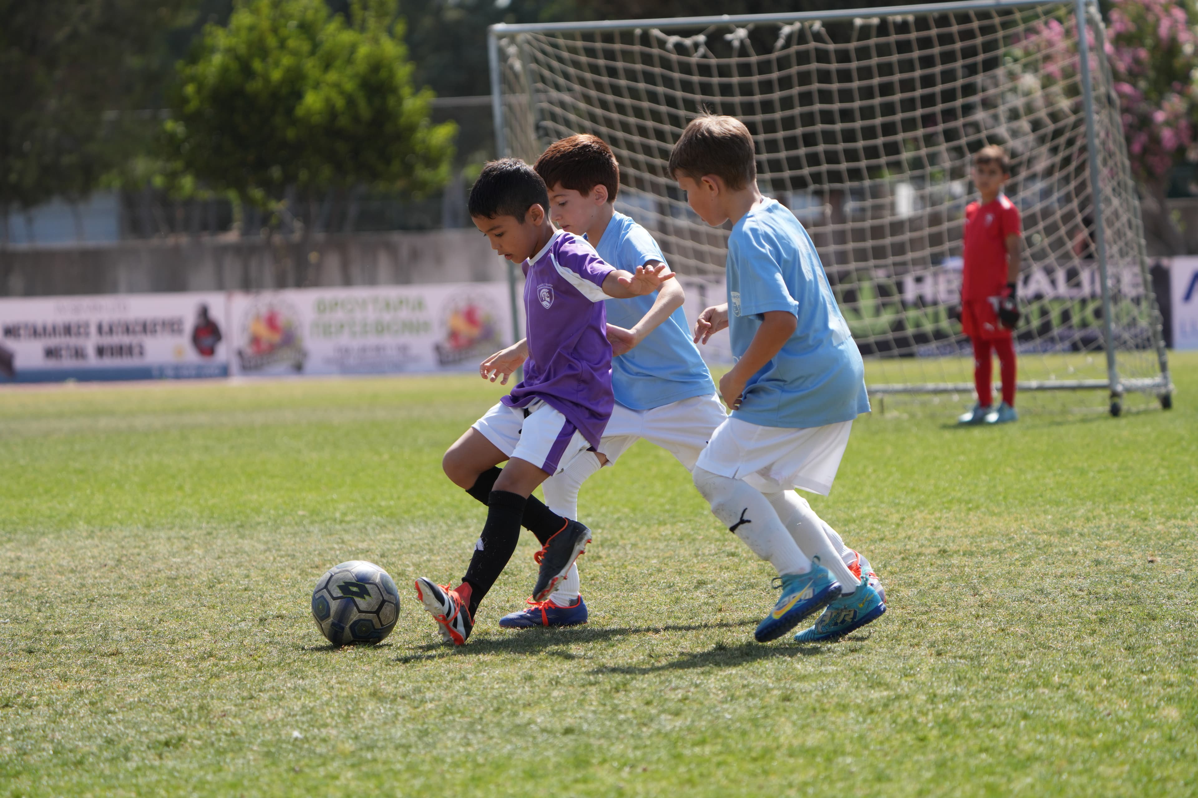 Children training outdoors in Cyprus