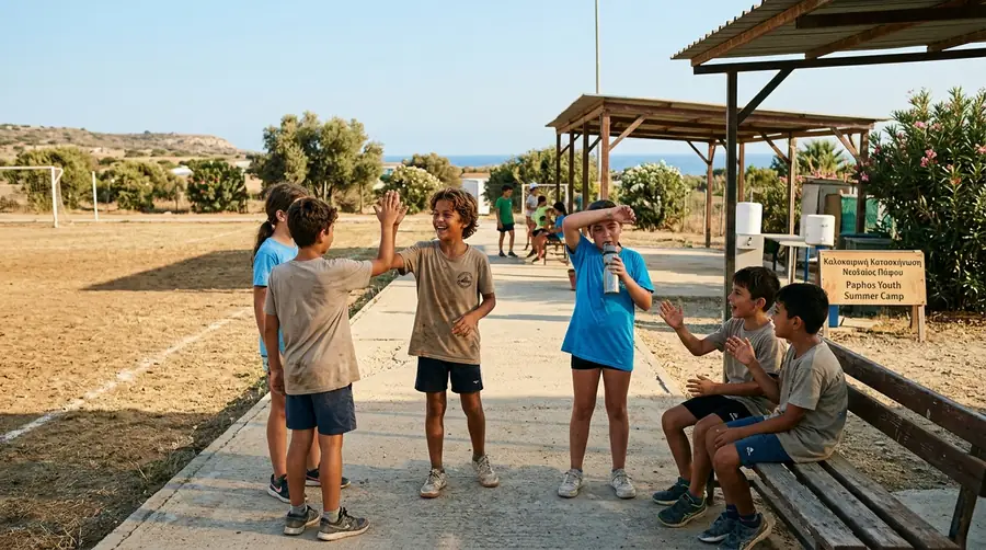 Children taking part in academy summer camp activities